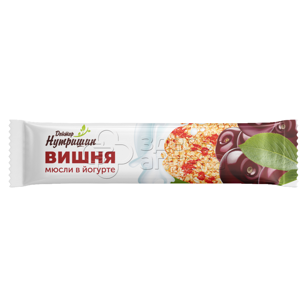 Вишневый батончик мюсли в йогуртовой глазури Доктор Нутришин 30г 85₽