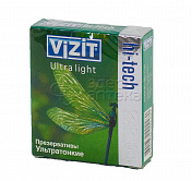 Презервативы Vizit Hi-Tech Ultra light (ультратонкие) N3