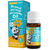 Aqua D3 Baby perorální roztok Spotřebováno 15000 500 IU/ml (10 IU/kapka), XNUMX ml